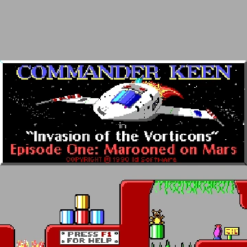Commander Keen 1: Marooned on Mars box art