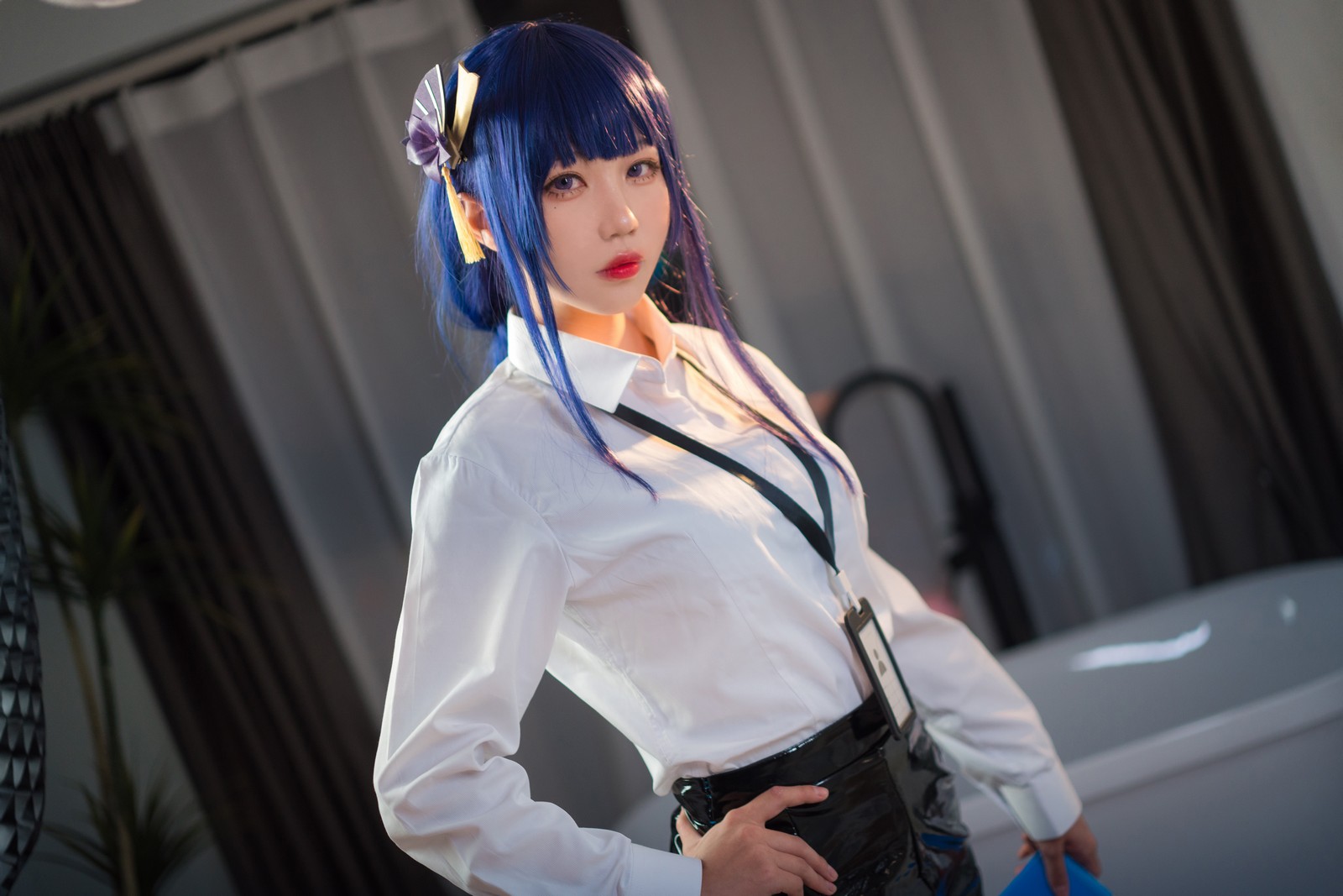 无影喵喵 雷电将军 OL Cosplay 写真｜原神人气角色高清摄影（35P｜456MB）插图8