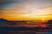 Sunset over Summerleaze Beach, Bude, Cornwall.