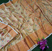 Model Wearing Traditional Banarasi Wedding Saree