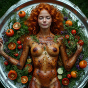 Garden wedding wom served Redhair 1 33