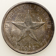 1 peso Cuba. 1933 (peso estrella). PAS5955