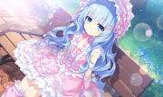 1girl, yoshino (date a live), blue eyes, long hair, hime cut, blue hair, {short  s-798313318