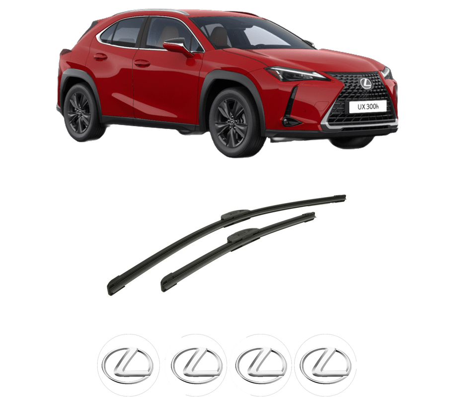 Set stergatoare auto LEXUS UX (_AA1_, _AH1_, _MA1_) din 2018-2024, pentru parbriz auto, 2 bucati, Bosch Aerotwin Retrofit, din cauciuc siliconat rezistent, 4 Stickere Auto LEXUS