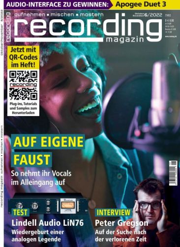 Cover: Recording Magazin No 06 Oktober-November 2022