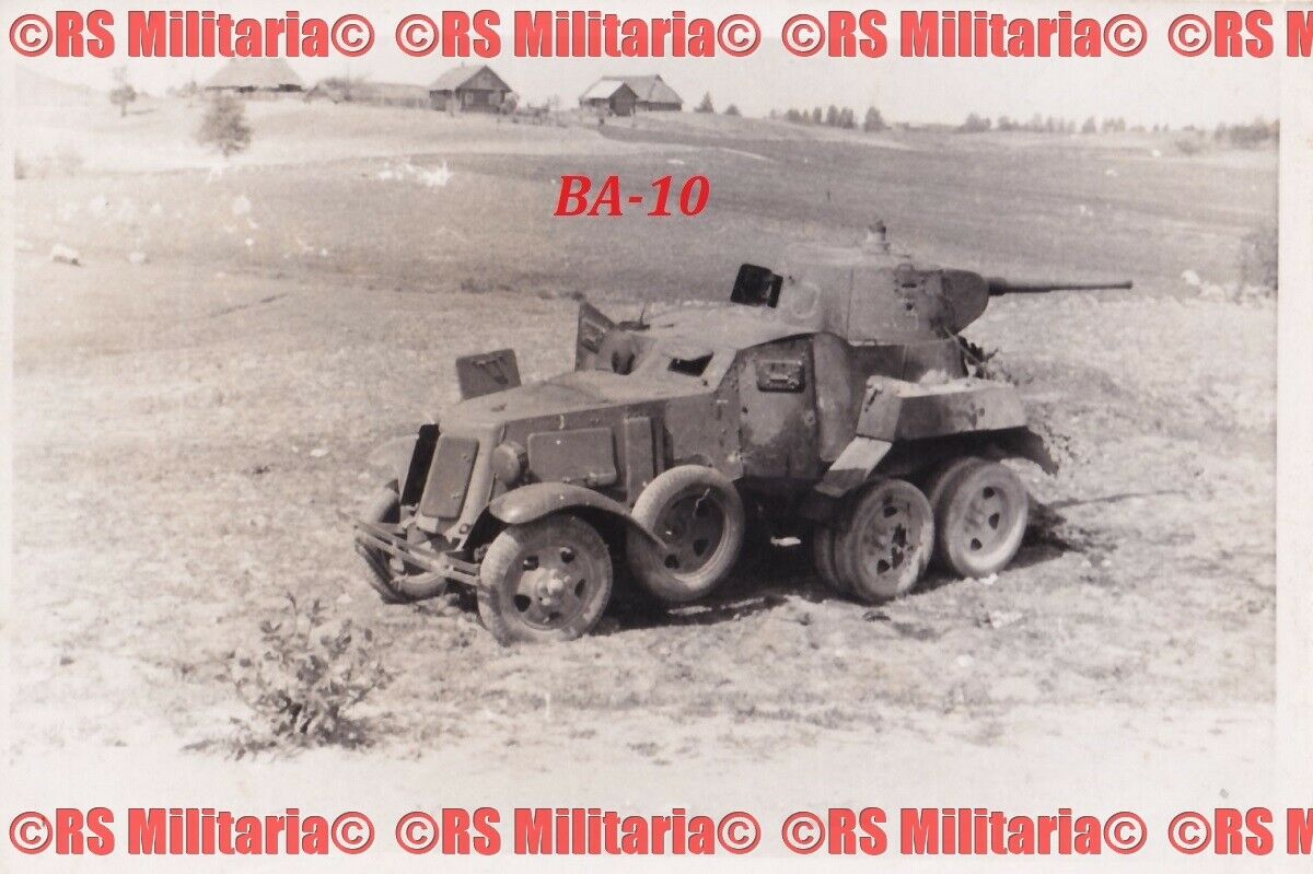 Russischer Späh Panzer Typ BA-10 abgeschossen Russland 1941
