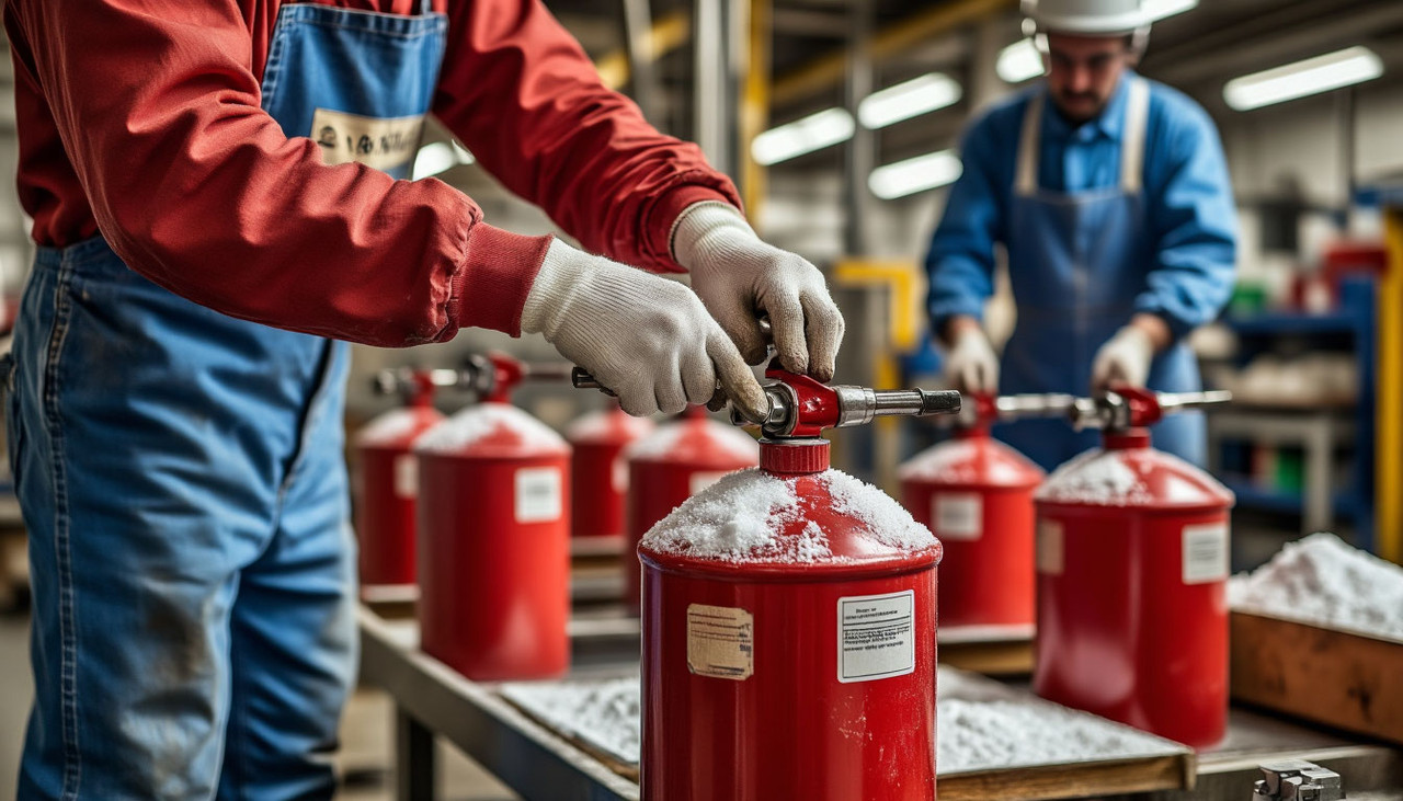 Перезарядка порошковых огнетушителей