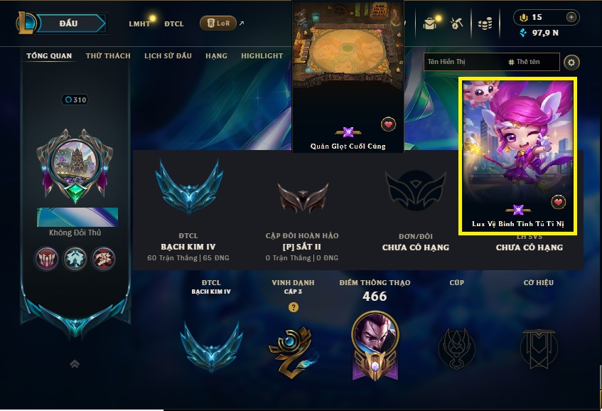 Acc LMHT # - Không Khung