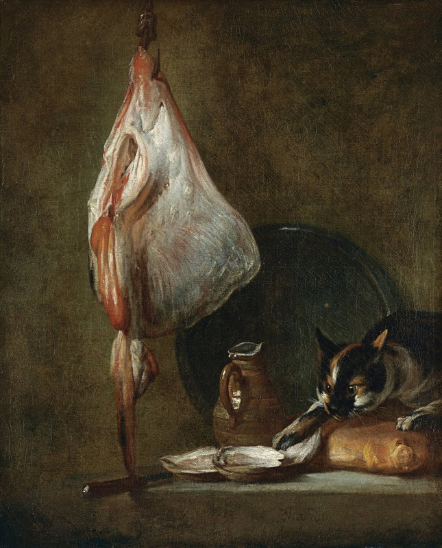 2-Jean-Baptiste-Simeon-Chardin-Nature-morte-au-chat-et-a-la-raie-Still-Life-With-Cat-and-Rayfish