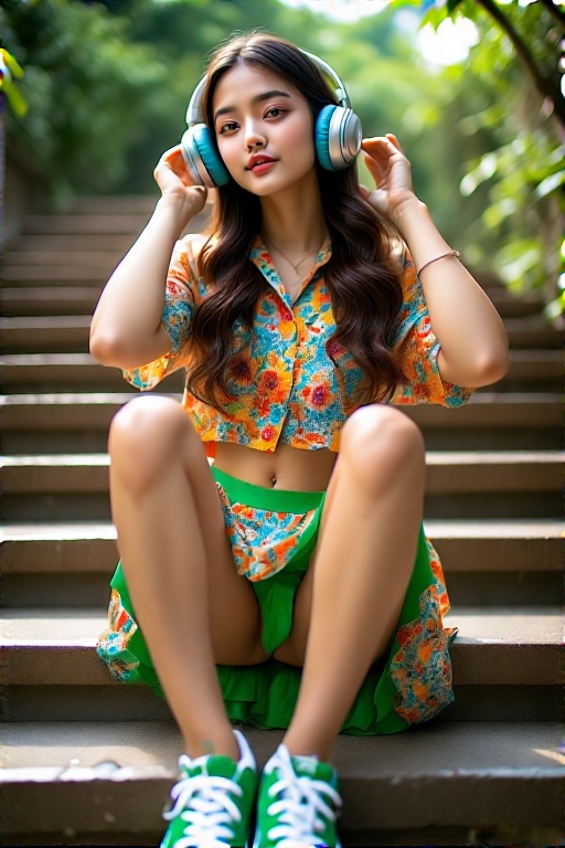 A-young-woman-sits-on-outdoor-18