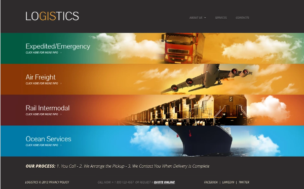 Create Transportation Website, Transportation Templates, MotoCMS 