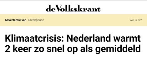 Overal warmt het klimaat sneller op dan Elders