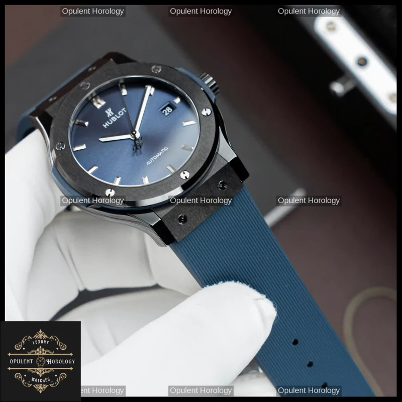 Hublot Classic Fusion Blue Dial Ceramic and King Gold Automatic Watch 42mm