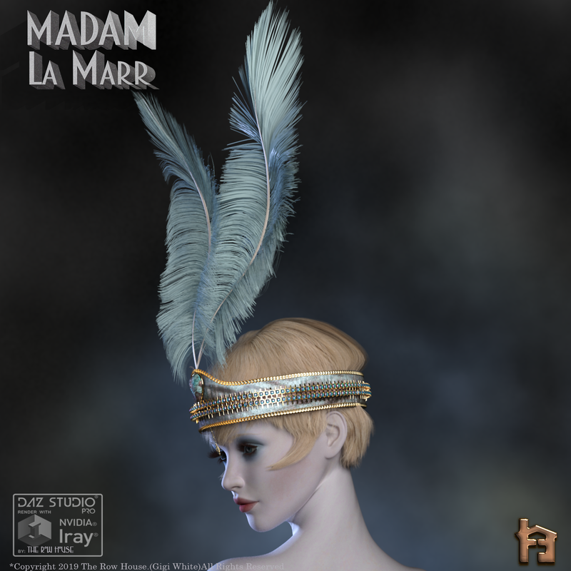 Madam La Marr 1920's Flapper HeadBand & ArmBands