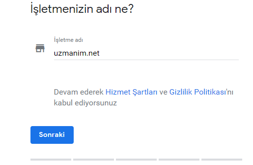 Google haritalara bir işletme kaydı nasıl yapılır - işletmenin adı