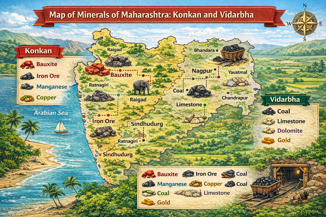Maharashtra Minerals Map
