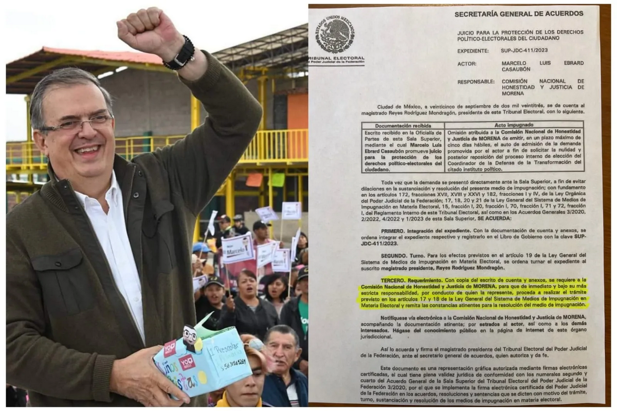 TEPJF ordena a Morena responder “de forma inmediata” impugnación de Ebrard