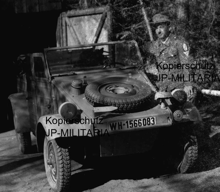 SW Negativ für Foto Fahrzeug Kübelwagen Wehrmach