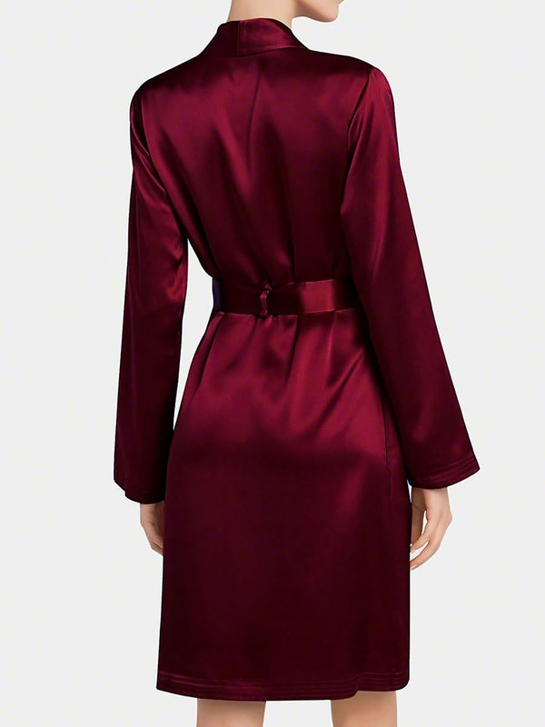 Satin Robes Bathrobe Gown Nightgown Sleepwear Lingerie Solid Robe Night Dresses - Picture 35 of 63