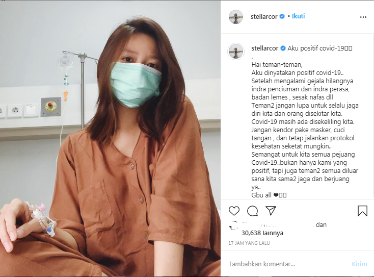 Stella Cornelia ceritakan pengalamannya terinfeksi Covid-19