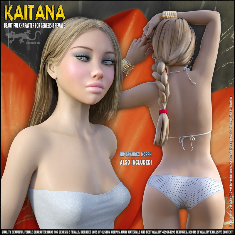 Kaitana - Beautiful Character for Genesis 8 Kaitana - Beautiful Character for Genesis 8
