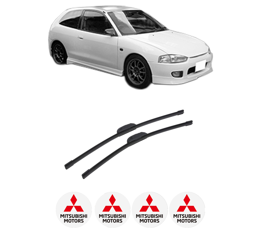 Set stergatoare auto MITSUBISHI COLT V (CJ_, CP_) din 1996-2003, pentru parbriz auto, 2 bucati, Bosch Aerotwin Retrofit, din cauciuc siliconat rezistent, 4 Stickere Auto MITSUBISHI