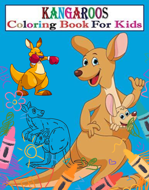Kids Kangaroo Coloring Book