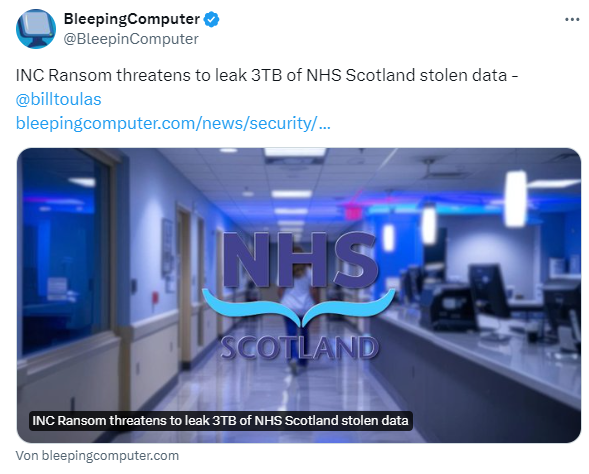 NHS Scotland data breach