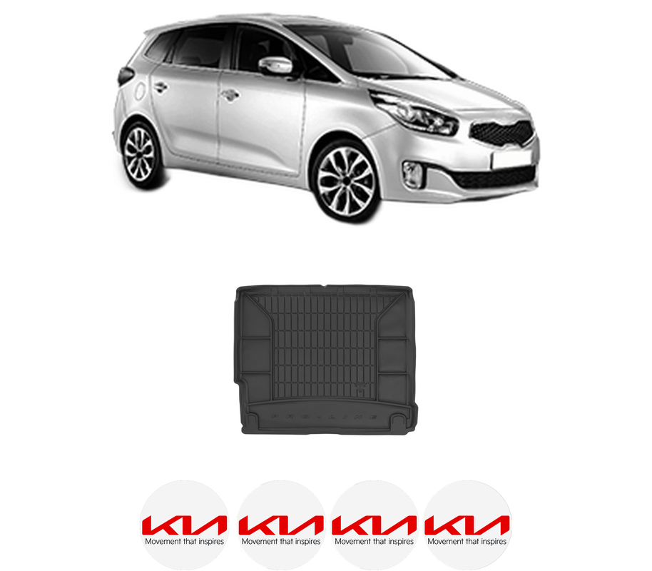 Tavita Portbagaj KIA CARENS IV din 2013-2016, Protectie Portbagaj Auto, 4x Stickere auto cu KIA