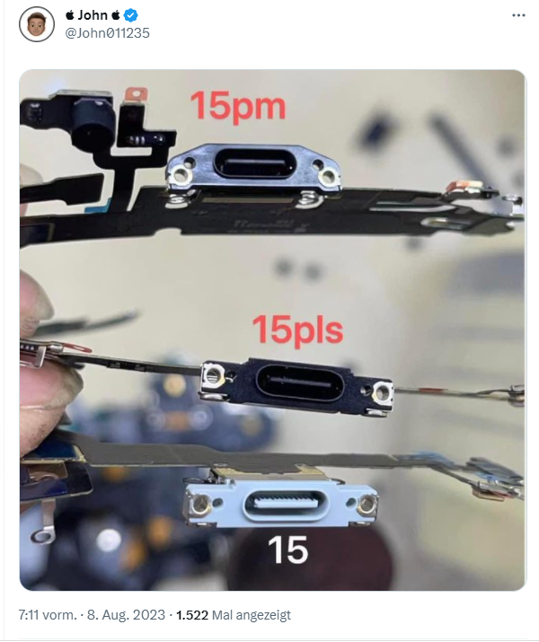 Apple iPhone 15 USB-C Buchse 