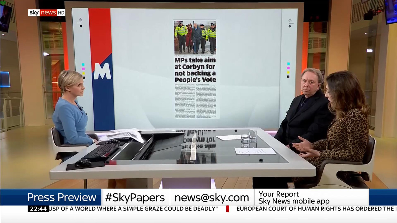 24 January - 22.00.00 - Sky News At 10. Anna Botting with the ma