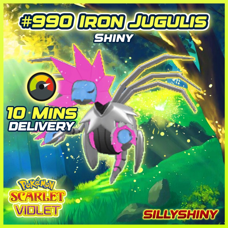 Iron Jugulis Shiny Scarlet Rare ⭐ Fast Trade Violet 6IV 🚀 Pokemon EV'D