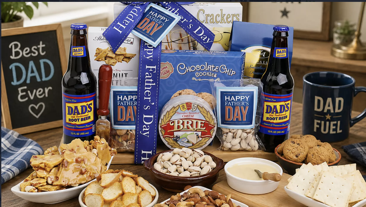 Father's Day Deluxe Snack & Cutting Board Gift for Dad