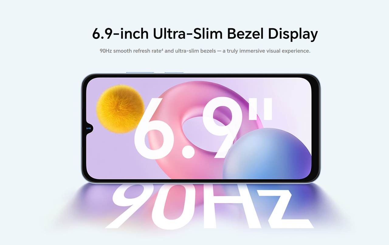 Massive 6.9-inch Display, Smooth 90Hz Refresh Rate