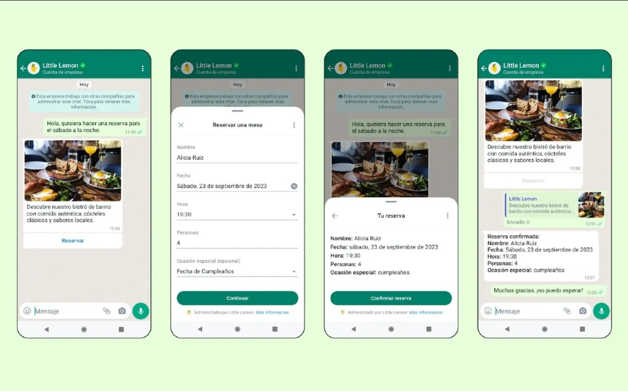 Función de WhatsApp permitirá que sus usuarios compren sus boletos de avión