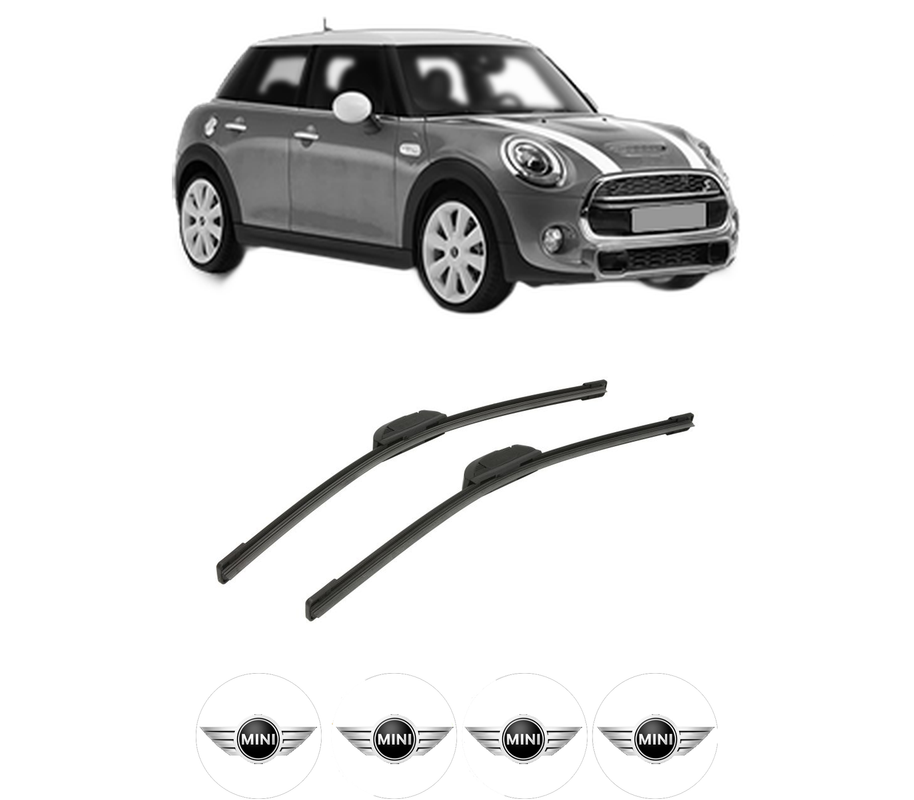 Set stergatoare auto MINI MINI (F55) din 2013-2017, pentru parbriz auto, 2 bucati, Bosch Aerotwin Retrofit, din cauciuc siliconat rezistent, 4 Stickere Auto MINI