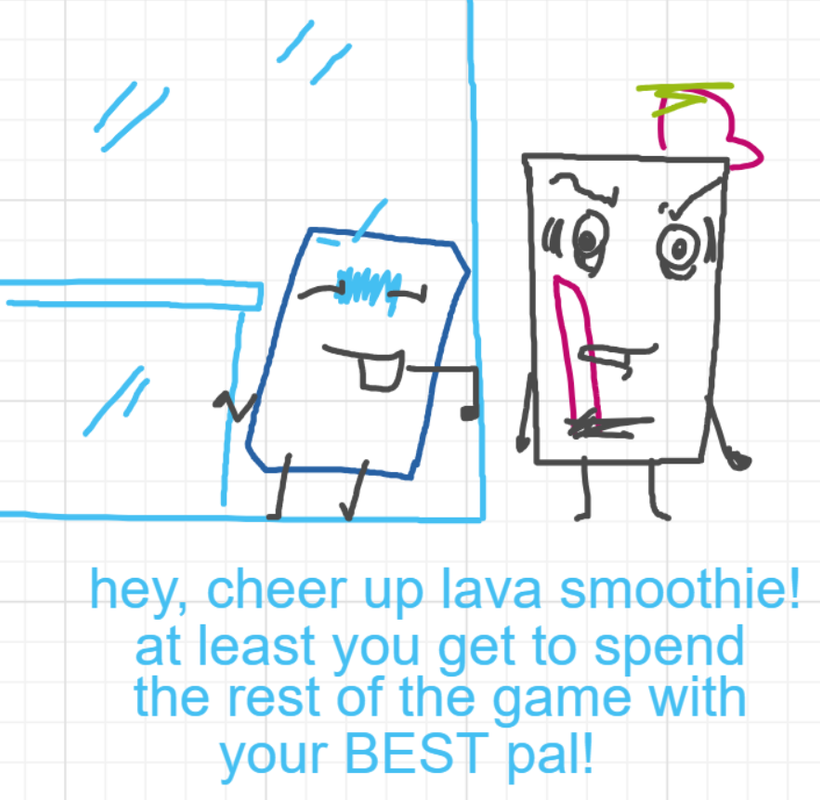 A panel from You're In Danger, Boy, episode seven of the Board Boards object show by Furretwalk/WalkingFurret.