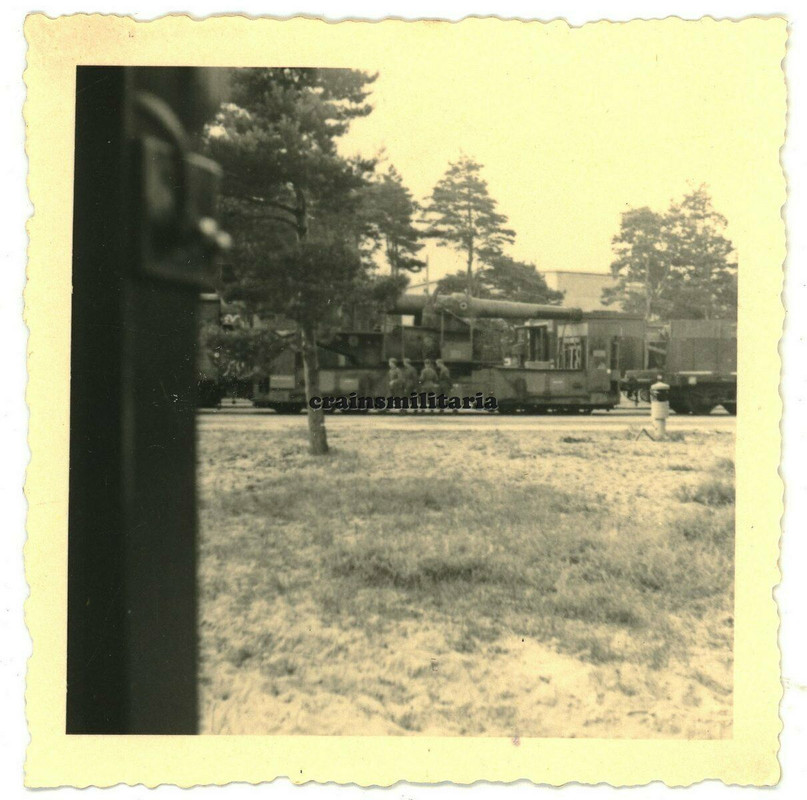 Orig. Foto Eisenbahngeschütz Artillerie Kanone in Frankreich 1940