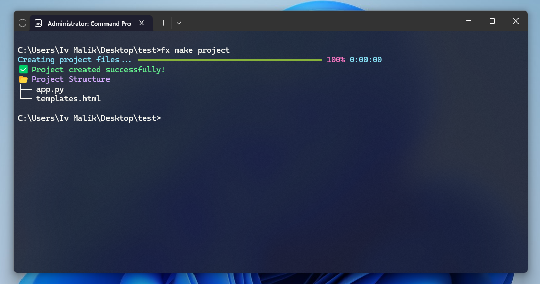 CLI Screenshot