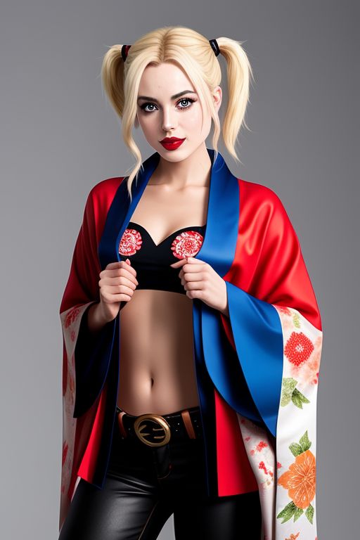 Harley-Quinn-wearing-a-kimono-2