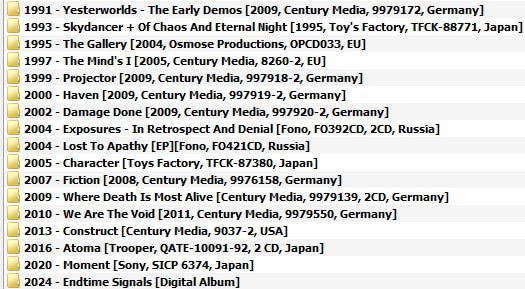 Dark Tranquillity - Discography (1991-2024)