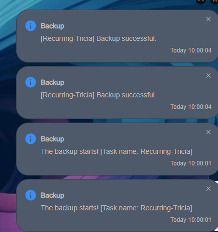 rsync dup messages
