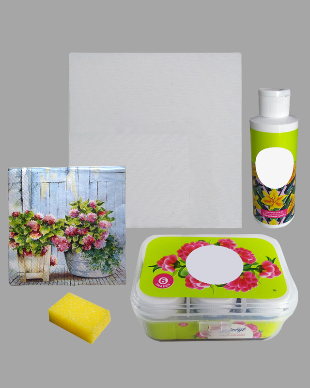 Decoupage Art on  Canvas DIY Kit 