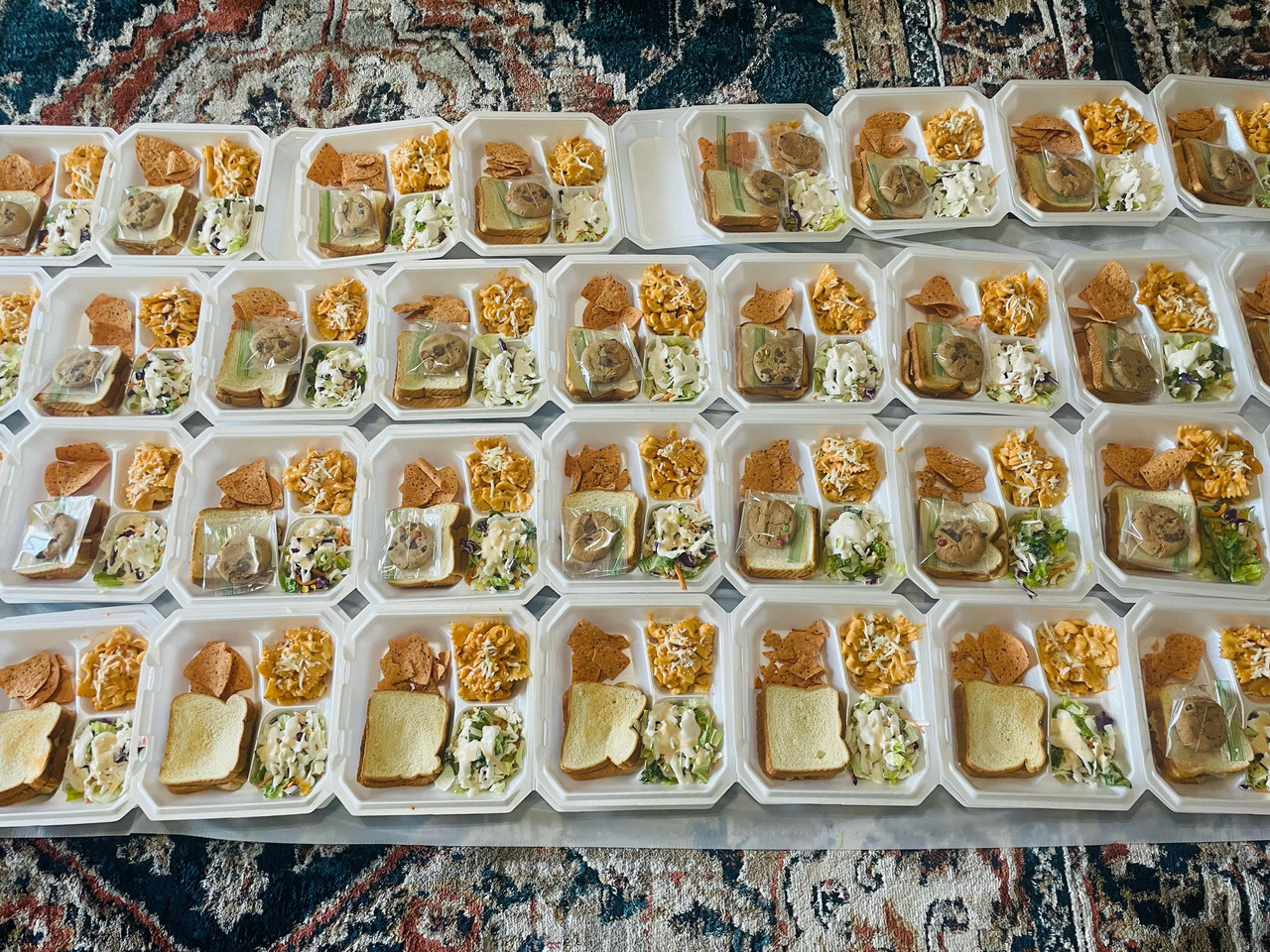 Delicious meals prepared for community sharing