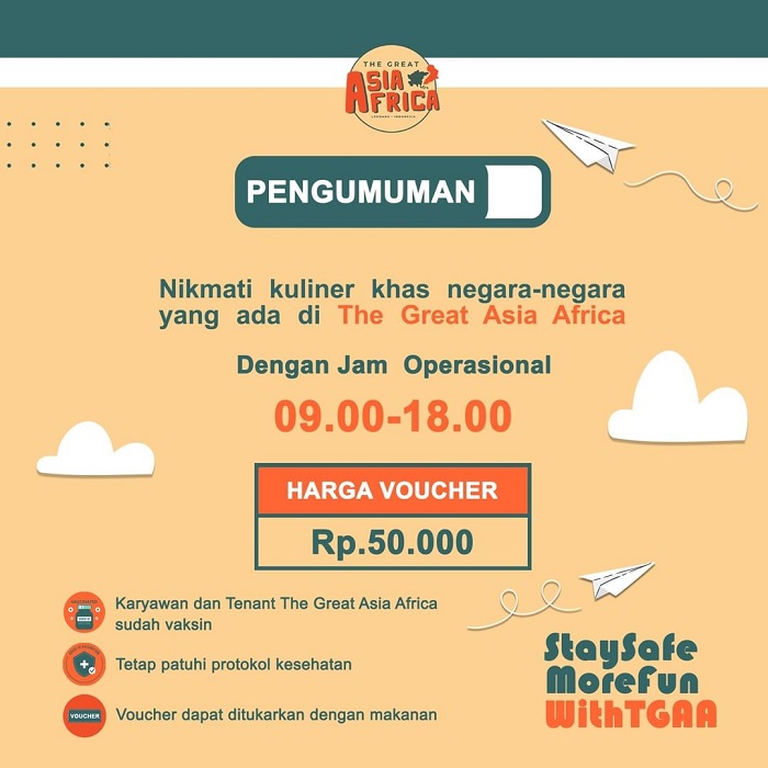 Pengumuman dibukanya kembali The Great Asia Africa.