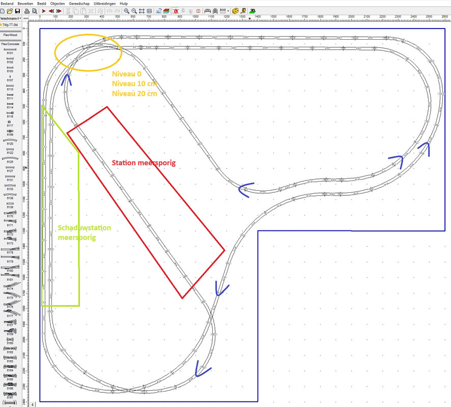 2D overzicht basisplan   opties H0 Marc