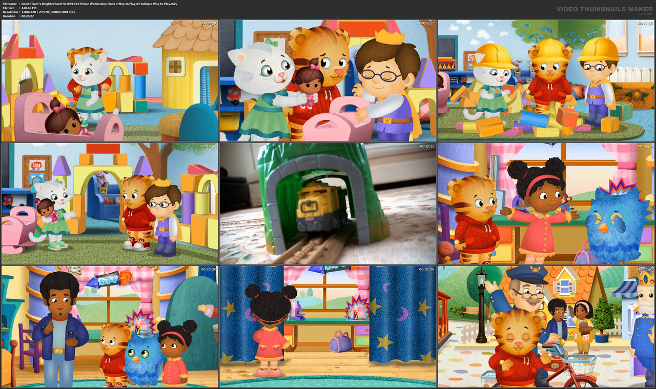 Daniel Tiger's Neighborhood S01E09-E10 Prince Wednesday Finds a Way to Play & Finding a Way to Play.