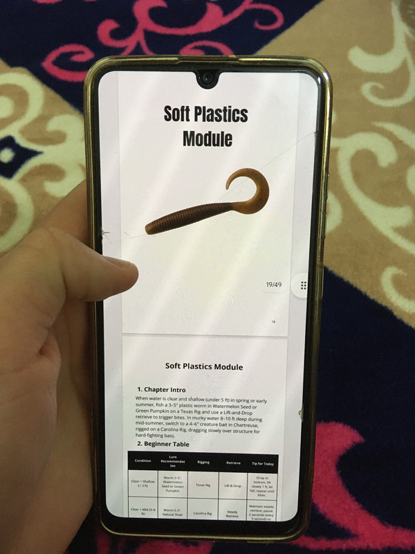 Lure Logic Soft Plastics module table