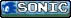 ID: an animated button that says SONIC. it has a background resembling the greenhill zone, and a blinking sillhouette of Sonic's head. A shine goes across it, END ID.