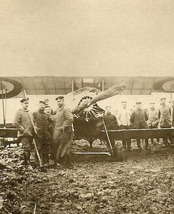 Port. Photo- RARE! Germans Posed w- Captured French Nieuport Fighter Plane (#2)!